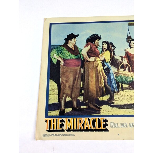 The Miracle 1959 Original Lobby Card Movie Poster War Carroll Baker‎ Roger Moore - Picture 3 of 8
